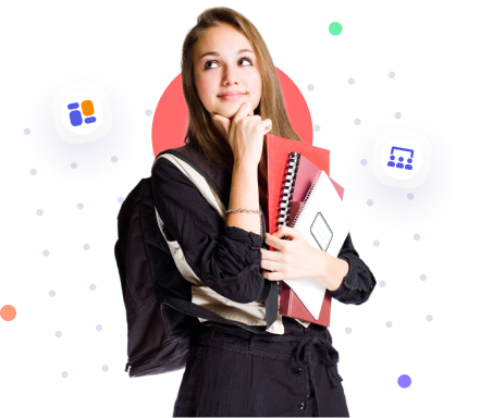 Student with books